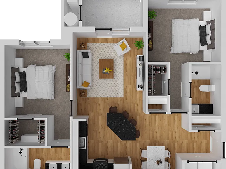 1,047 square foot, two bedroom, two bath apartment home 1,047 square foot, two bedroom, two bath apartment home