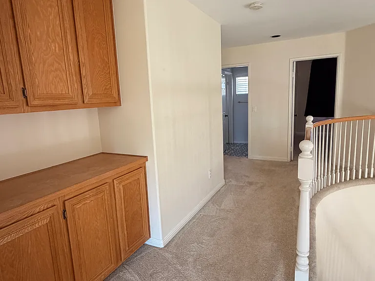 Upstairs landing and storage.