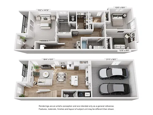 Floor plan The Fillmore - Townhome 2B