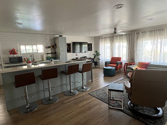 Open concept kitchen and living room.