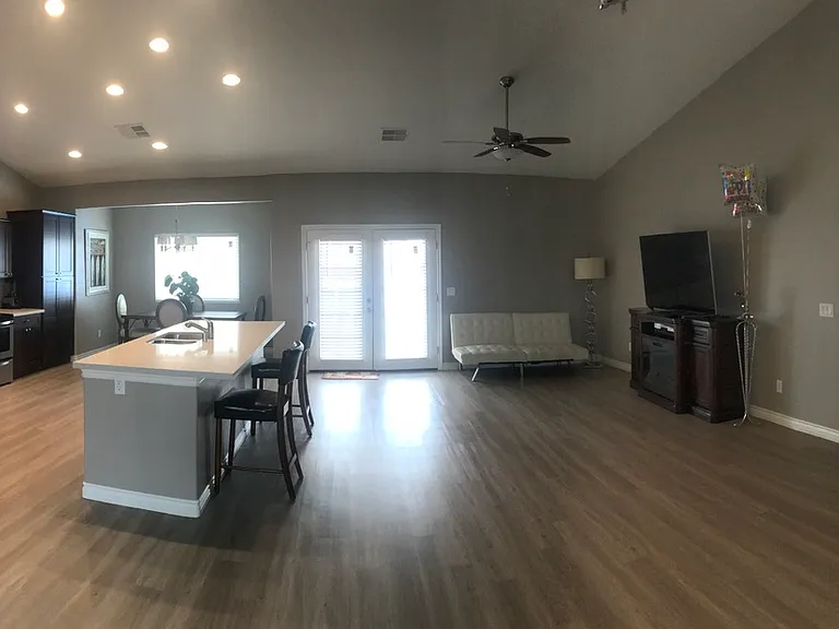 Open floor plan Living room, Kitchen, and dining room.