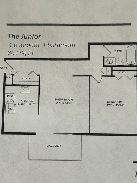 Floor plan 1 Bedroom
