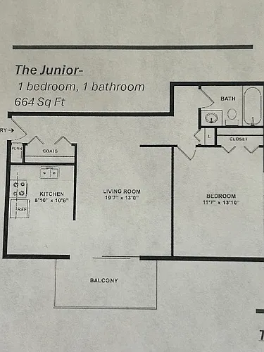 Floor plan 1 Bedroom