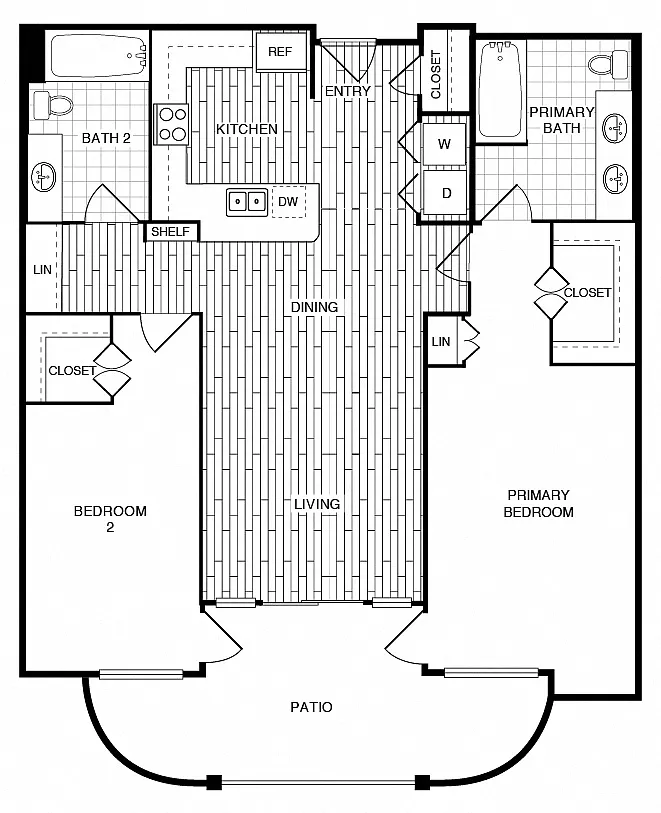 Floor plan D - Santiago