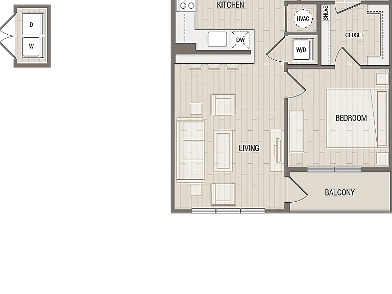 A1.2.P8: 1 bed 1 bath A1.2.P8: 1 bed 1 bath