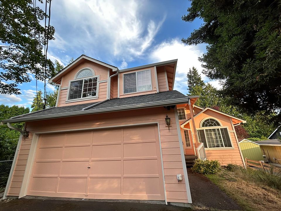 Front of the house with 2-car attached garage