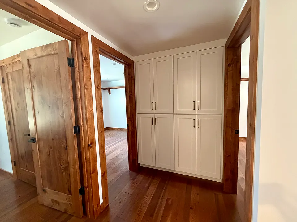 Closet storage outside bedrooms