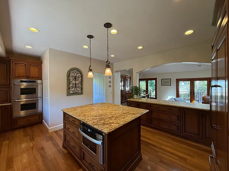 Kitchen Island with Living Room Passthrough
