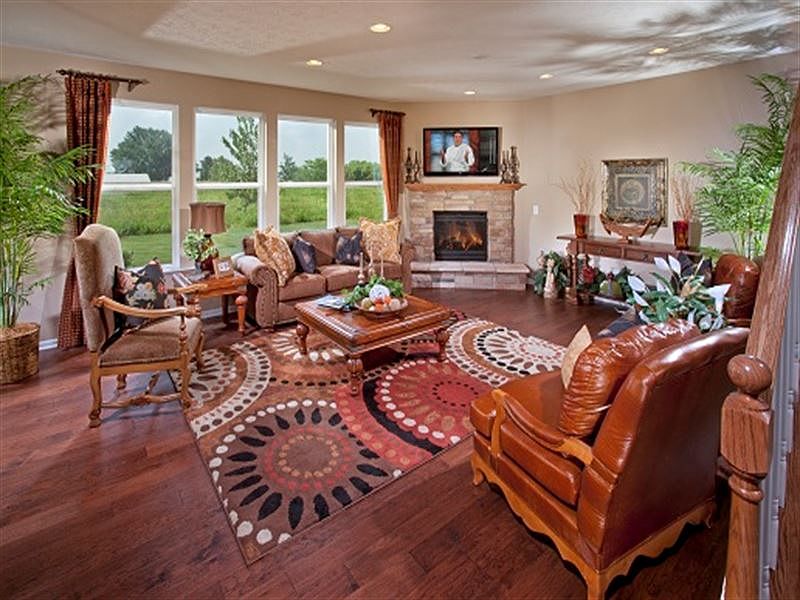 Spacious Great Room with Gas Fireplace is open to the Kitchen and Nook. Great for Entertaining Famil
