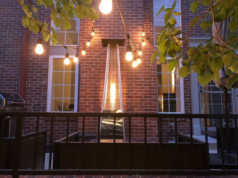 Cafe lights and patio