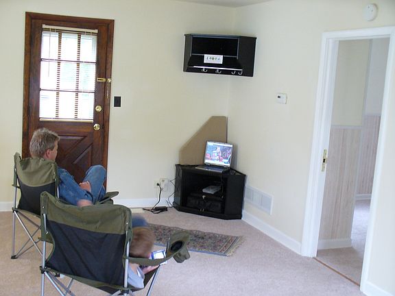 Living room door out to back deck