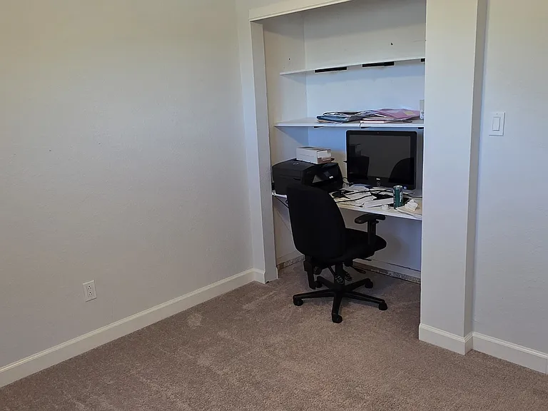 Room #3. Shelves built into closet for Desk.
