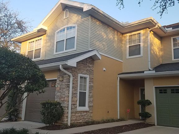 Front door and garage view