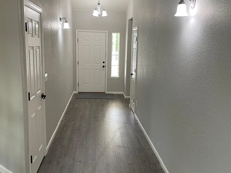 Entry viewing the front door