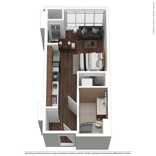 Floor plan BHP-S1 | Studio | 1 Bath