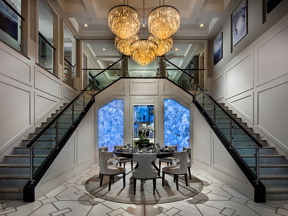Impressive Two-Story Dining Room