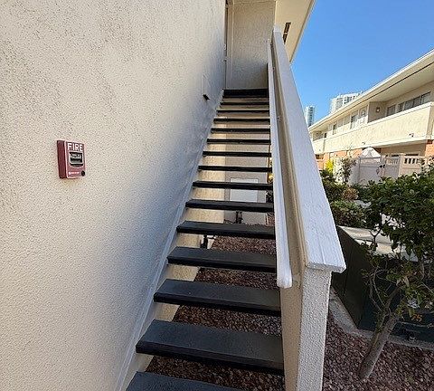 Stairs leading to unit