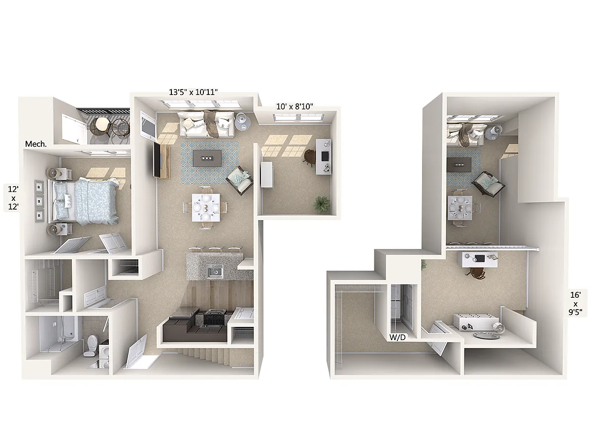 Floor plan A2DL-1216sq-Stainless
