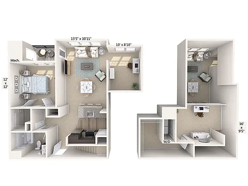 Floor plan A2DL-1216sq-Stainless