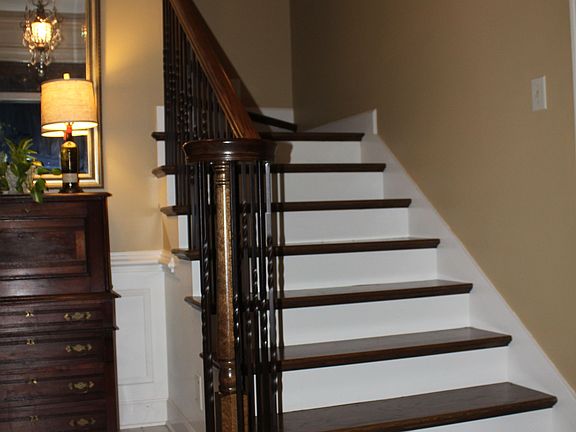 new hardwood foyer staircase