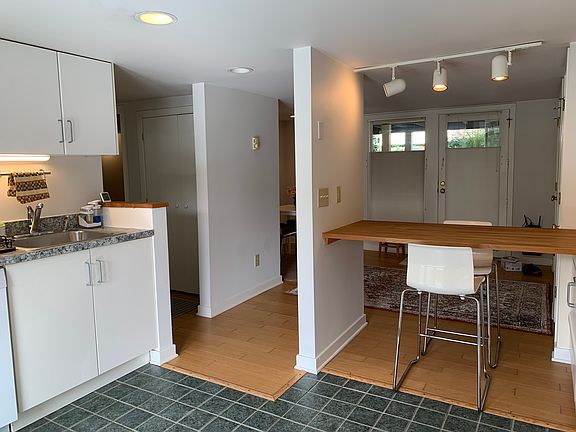 View of front entrance from the kitchen.