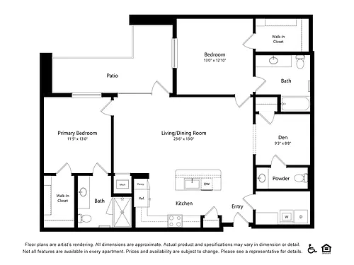 Floor plan 2x2.5-Den