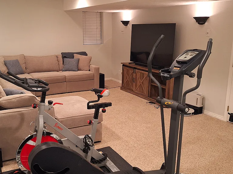 Basement bonus rec room/gym