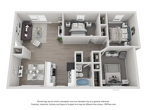 Floor plan 3x1 Flat