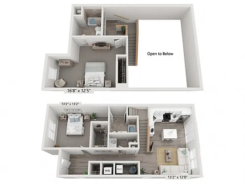 Floor plan 2 Bed 2 Bath Townhome