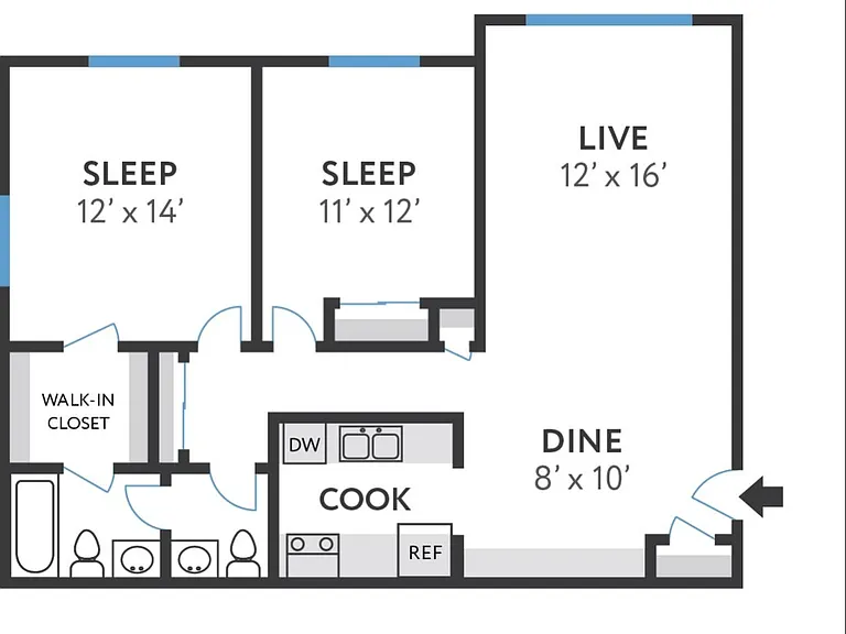 Two Bedroom, One and a Half Bathroom | Stone Point Apartments | Apartments in Menomonee Falls, WI Two Bedroom, One and a Half Bathroom | Stone Point Apartments | Apartments in Menomonee Falls, WI