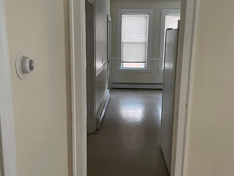 hallway from living room to kitchen