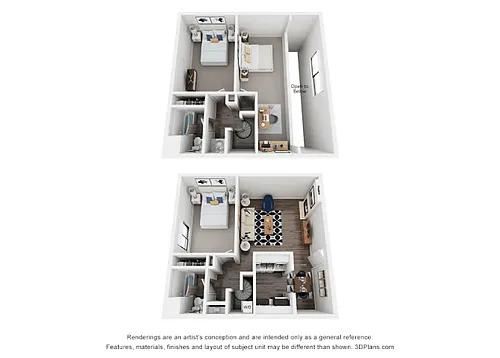 Floor plan C1 Three Bedroom Loft