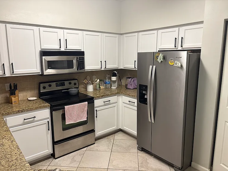 Kitchen - with under counter lighting & see kitchen backsplash picture for final update