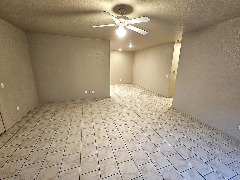 Living room and dining area