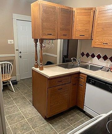 Kitchen; back door to porch