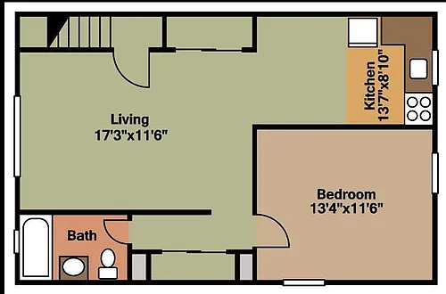 Floor plan 1 BR