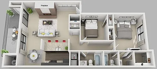 Floor plan 2X2