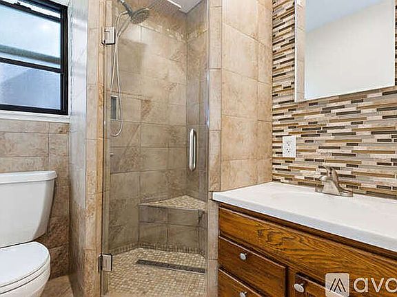 Walk in tile shower