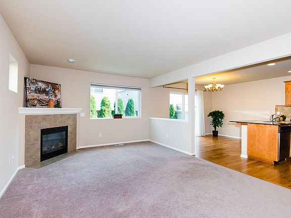 Family room with gas fireplace