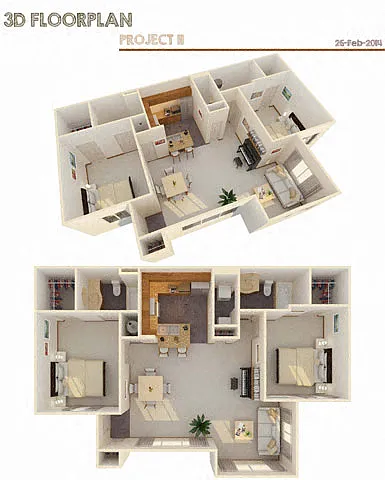 Floor plan 2br/2ba