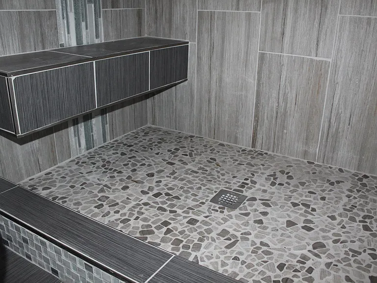 Master Bath Shower Bench and Flooring
