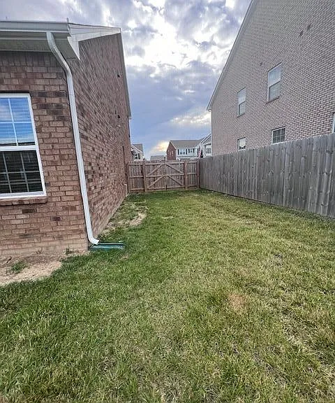 Backyard L Side w/double gate