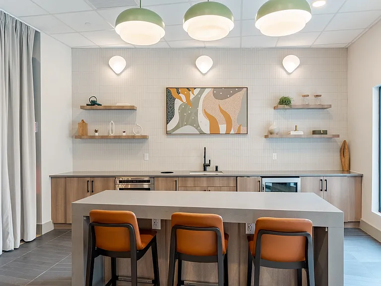 Wet Bar at 15 Bank Apartments in White Plains, NY 10606