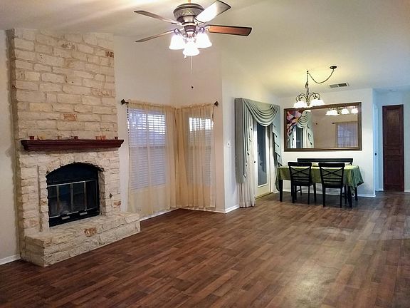 Living and dining areas