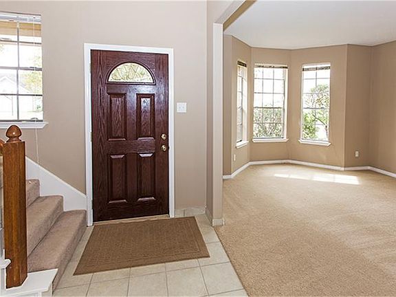 Entry has high ceilings