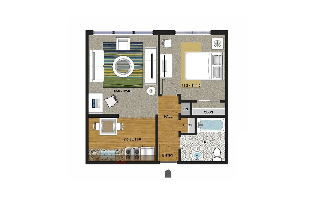 Floor plan 1 Bedroom