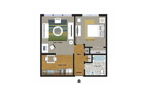Floor plan 1 Bedroom