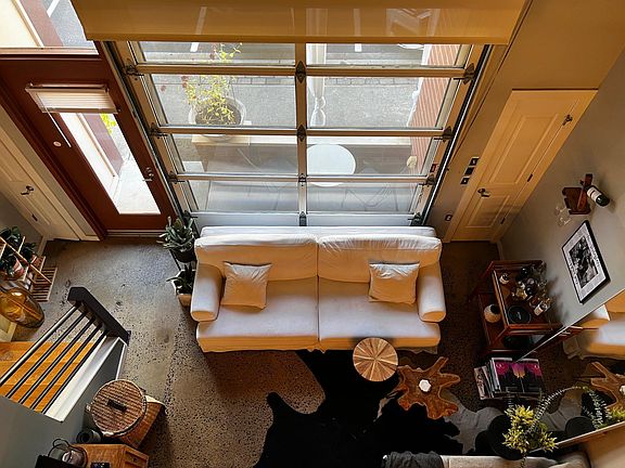 Overhead view from loft