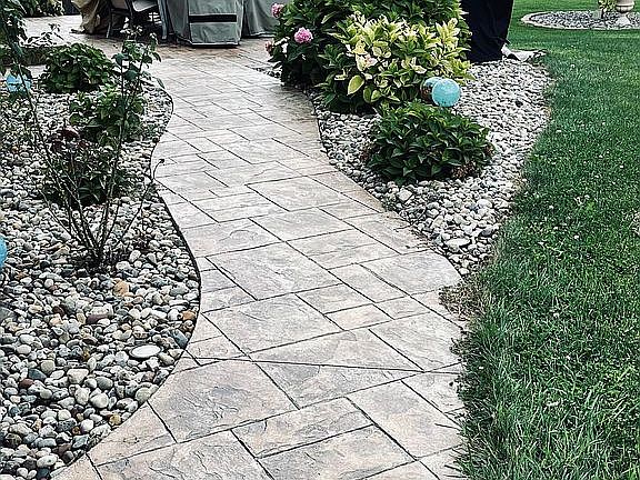 Custom stamped patio