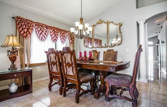 Well lit Dining Room